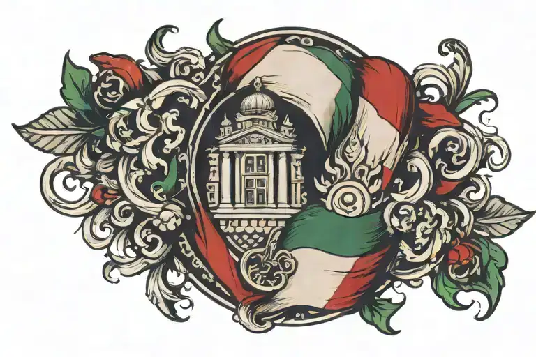 Italian Flag Ripping Through