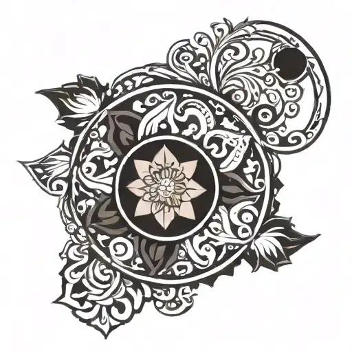 Black Ornamental Circle