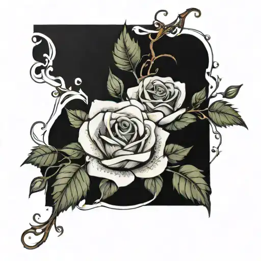 Rose Bush Vine Wrapping Around Arm