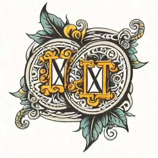 1969 And 1974 Roman Numerals Intertwined