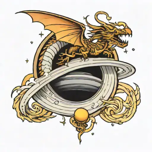 A Dragon Circling Saturn