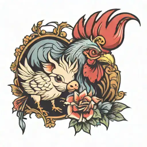 Rooster And Pig