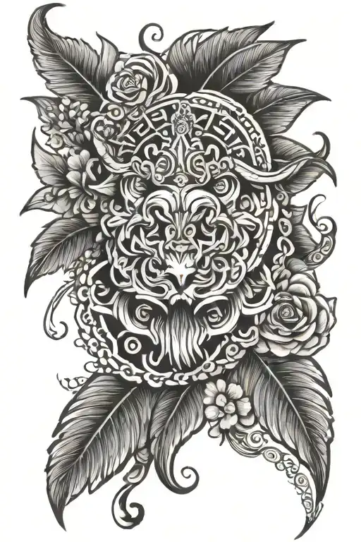 Filipino Tradional Tattoo Mixed With Polish Trad Tattoo Design