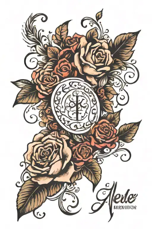 6 Names With Flowers Surrounding Them Bible Verses Surrounding