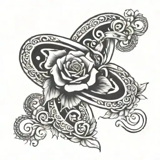 Infinity Sign With Rose Yaili Yesli