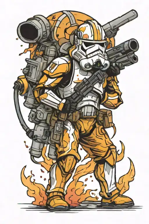 Firefighter Mixed With Star Wars Clone Trooper