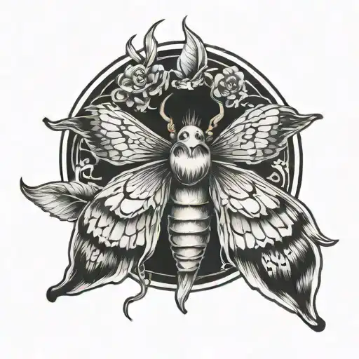 Death Moth In Circle