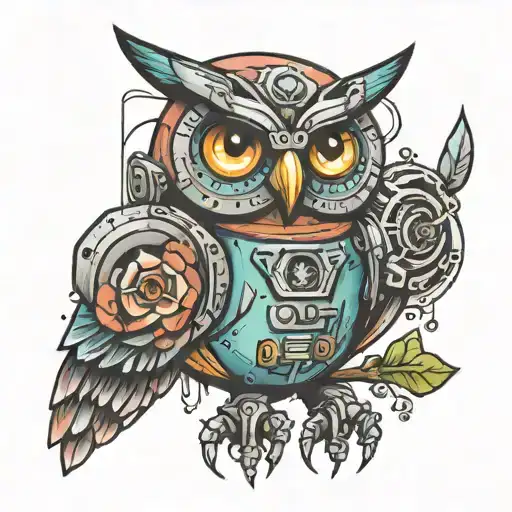 Robot Owl Perched