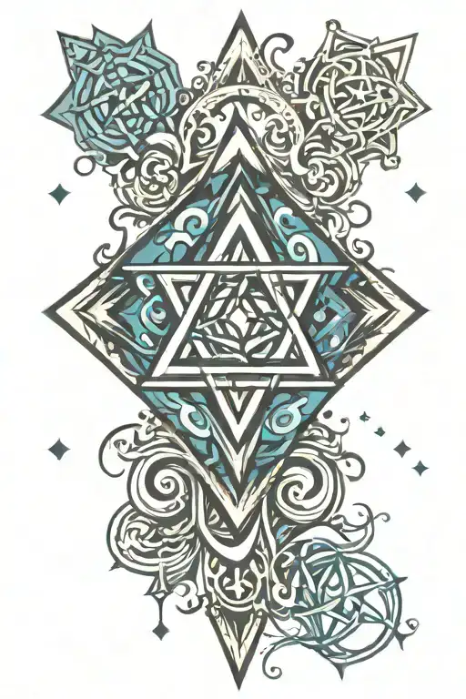 Abstract Star Of David