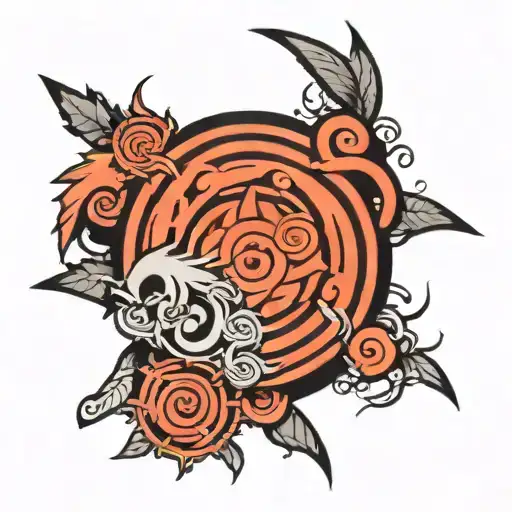 Naruto Symbols Half Sleeve