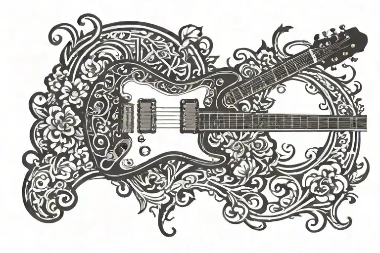 Electric Guitar With Trefoil