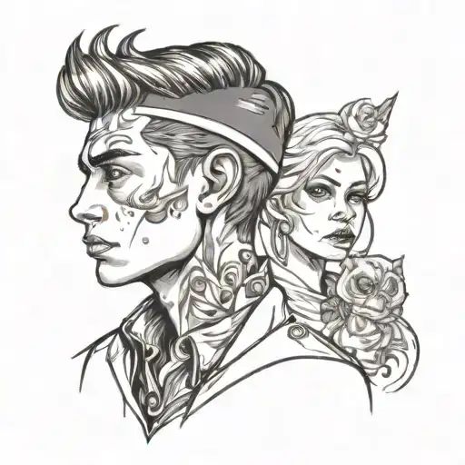 Sad Boy Looking Forward Facing Female Pretty Modern