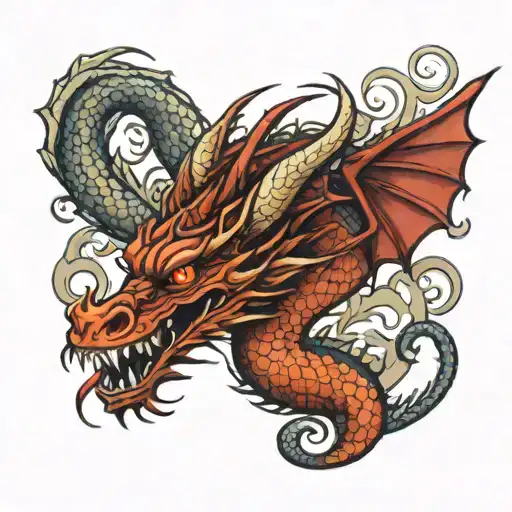 Dragon On Forearm Tattoo Design