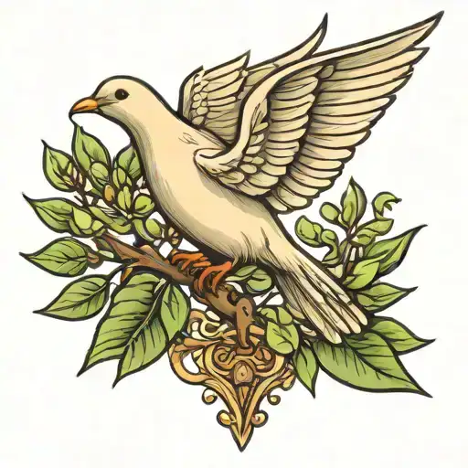 Dove Holding Olivebranch