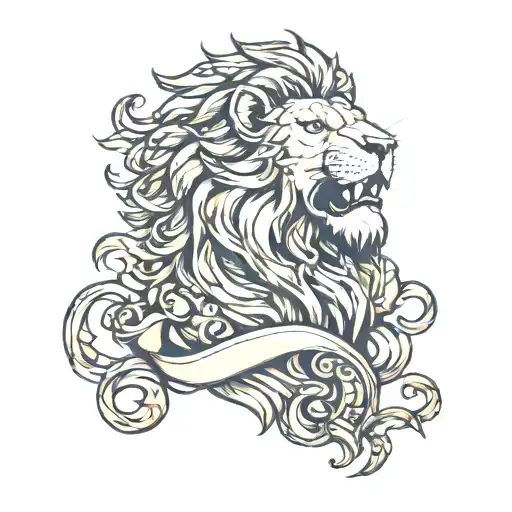 Modern Leo Lion For Chest