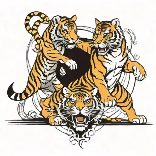 Gangster And Tiger Fighting