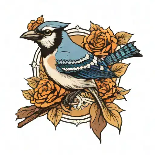 Blue Jay With Marriage Date