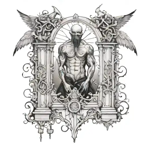 Man Facing The Gates Of Heaven Something Gothic Based