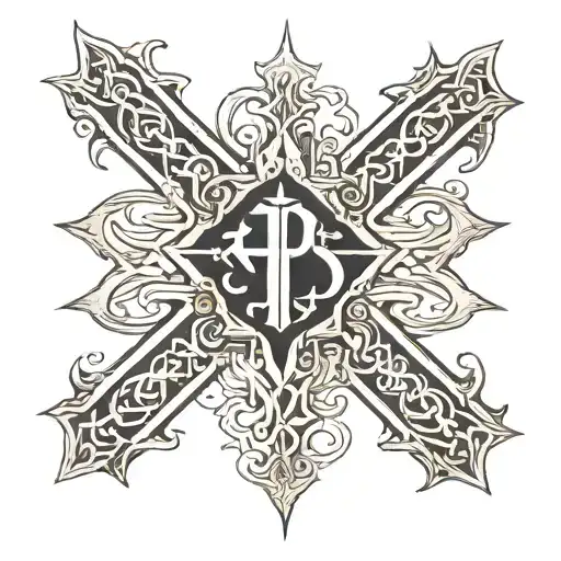 Left Rib Tattoo Of Jesus's Hebrew Name Inside Of A Cross