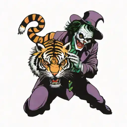 Joker With Tiger Standing