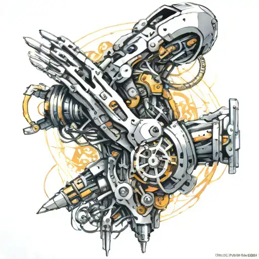 Biomechanical High Tech Cybernetic Cyberpunk Arm