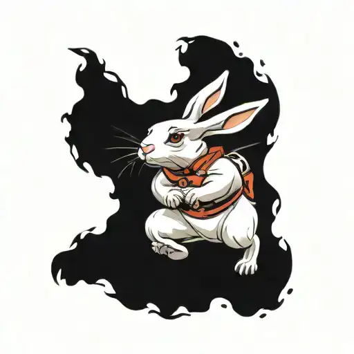 White Rabbit Running