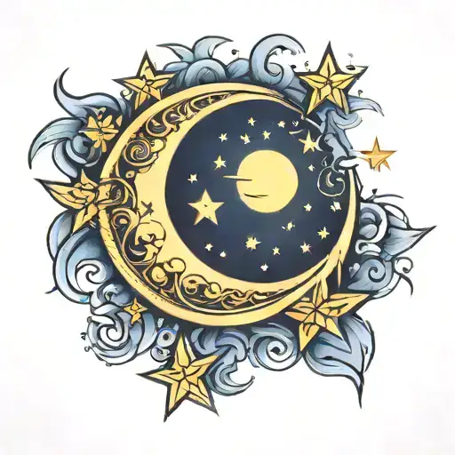 Moon And Stars