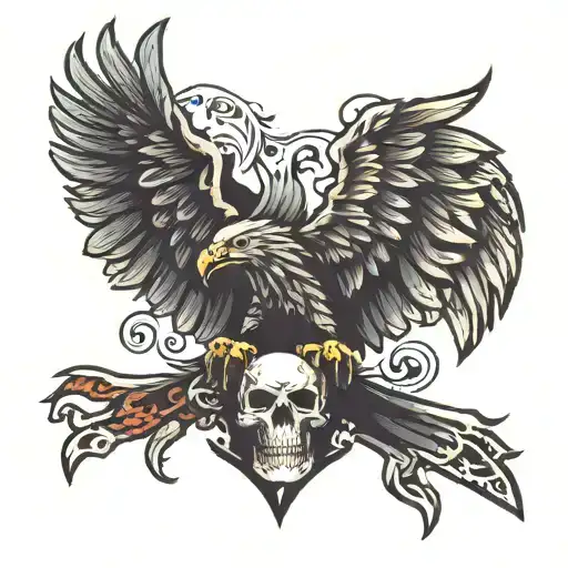 Albanian Eagle With A Skull