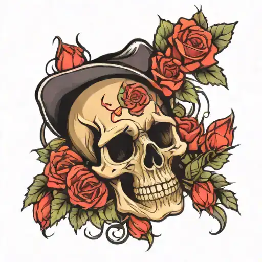 Skull And Roses