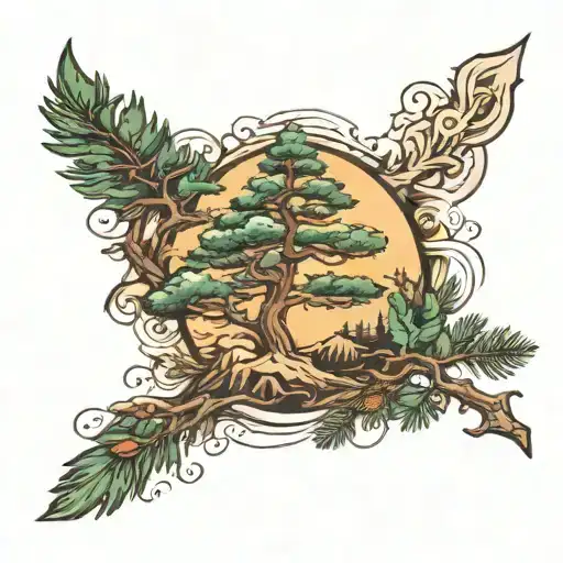 Pine Tree Fore Arm Sleeve