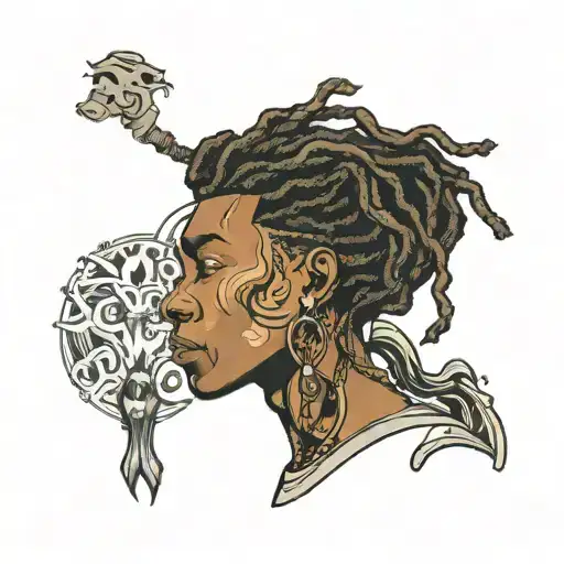 Country Black Boy With Freeform Loc Representing