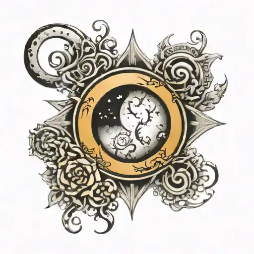 Moon And Infinite Symbol