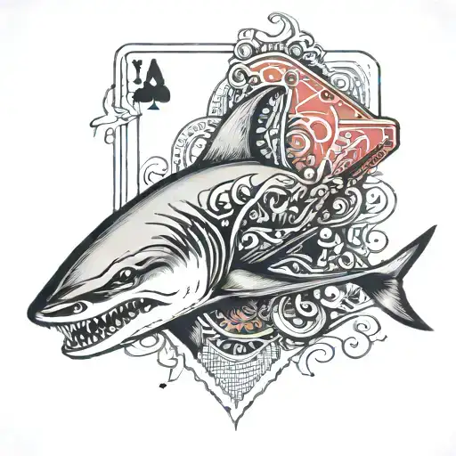 Shark And Deck Of Cards With Ysa