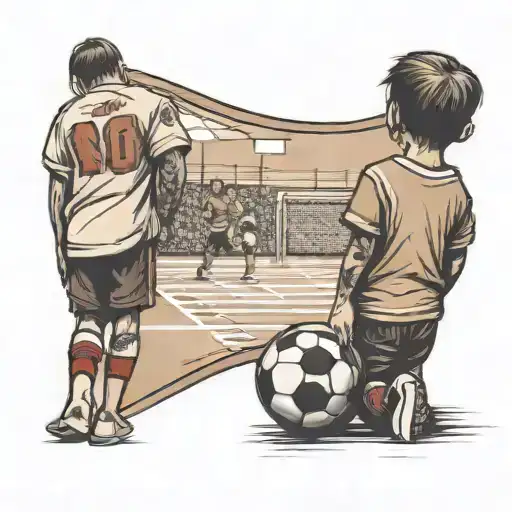 Child From Behind With Football