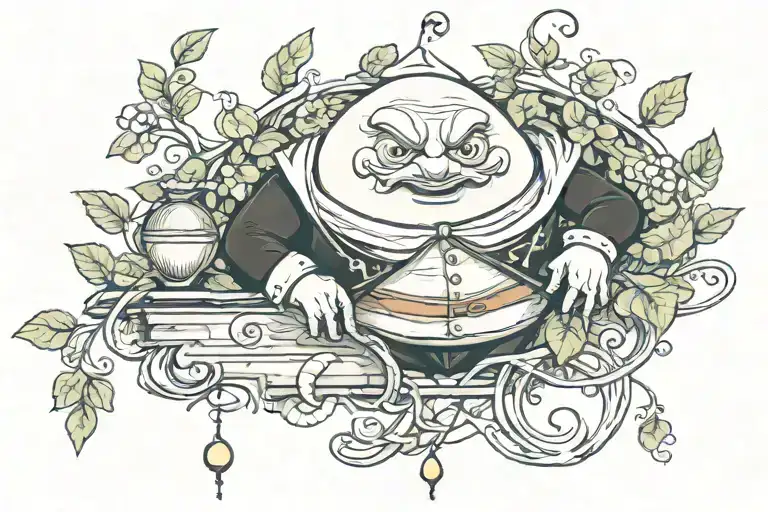 Humpty Dumpty Sat On A Brink Wall Wrapped In Vine