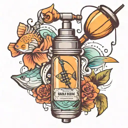 Baby Bottle And Fishing Pole