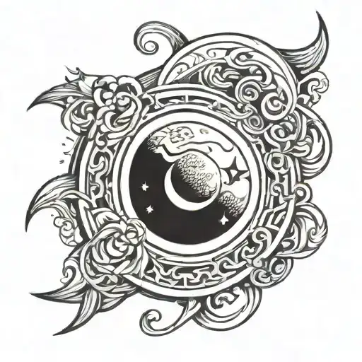 Moon And Infinite Symbol