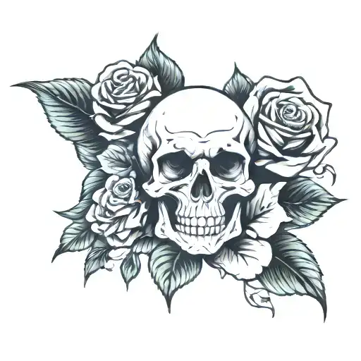 Skull And Roses