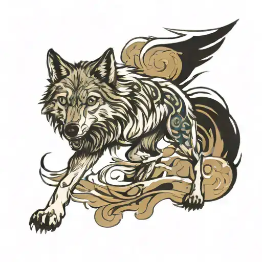 Wolf Walking Towards