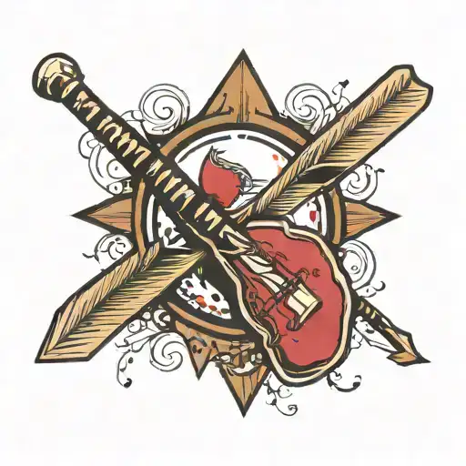 Arrow With Baseball Bat