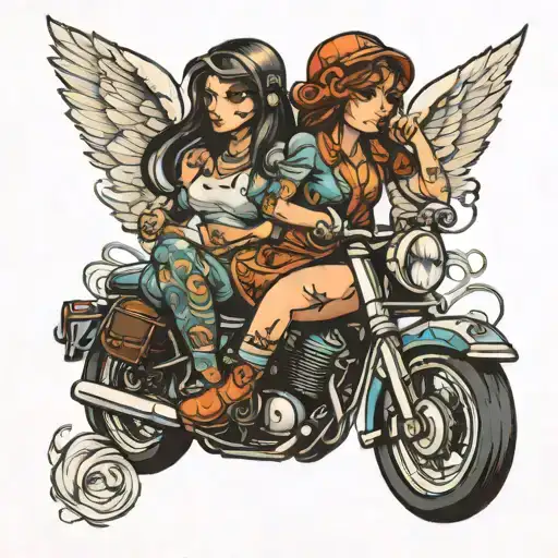 Moto And Girl Angel