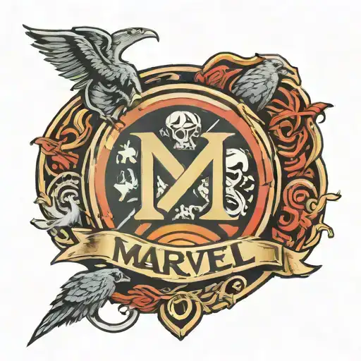 Marvel Logo Band Tatoo