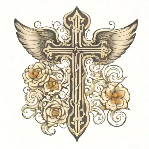 Cross Or Angel Made From My Dad's Fingerprints