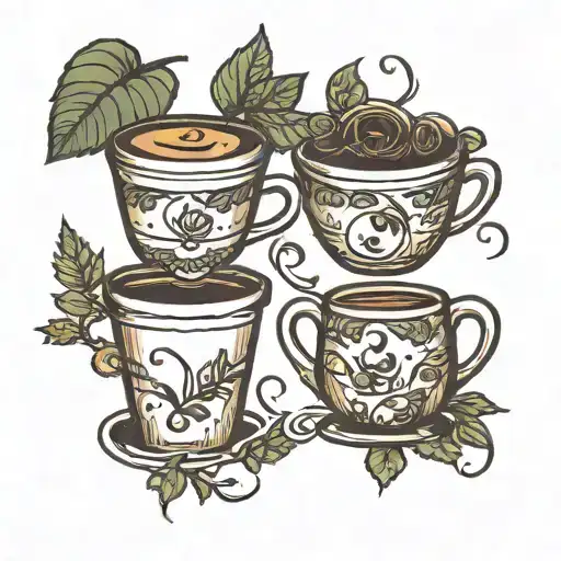 Couples Simple Line Coffee