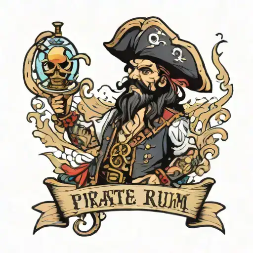 Pirate Ocean Rum Bottle