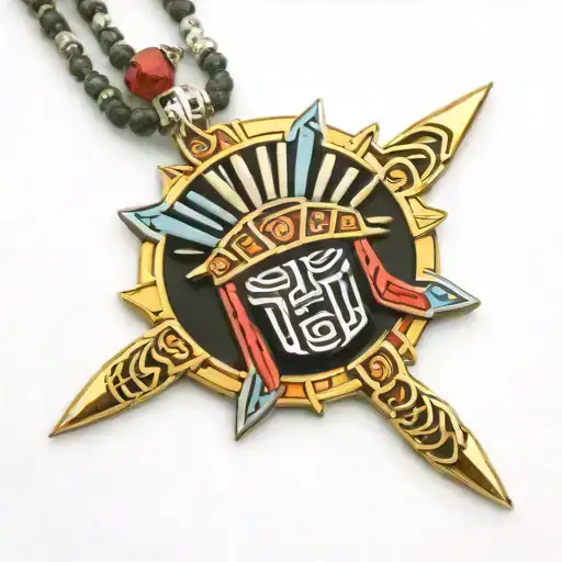 Aztec Warrior Necklace Wrapped Round