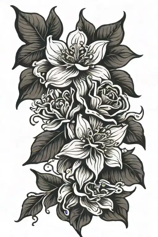 March April July September November Birth Flower Intertwined