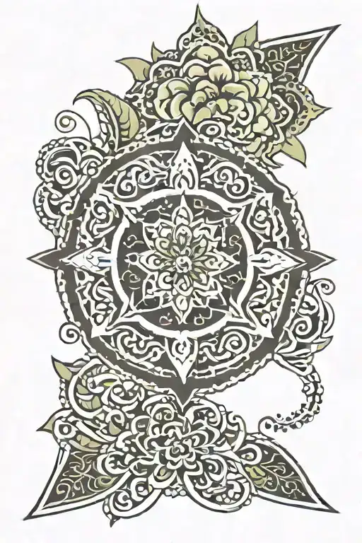 Farsi Script With Mandala Design