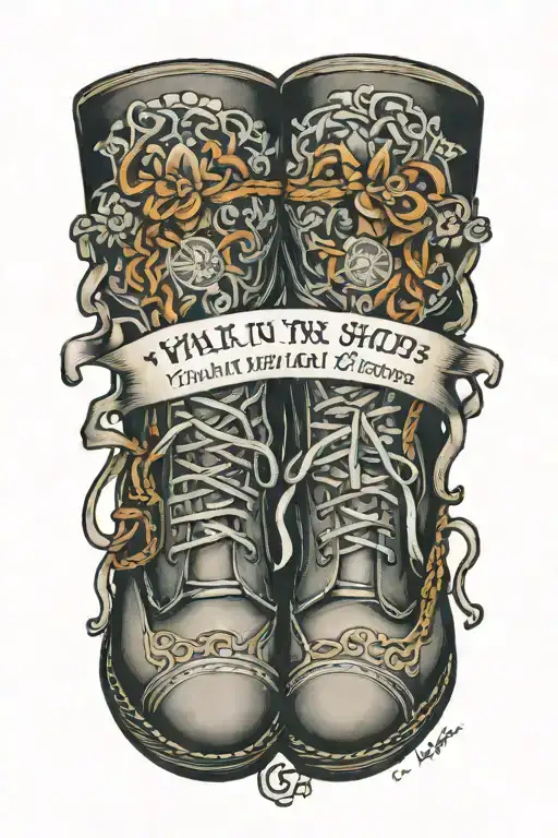 Walk In My Shoes With Bible Verse Intertwined