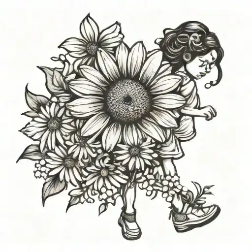 Daisy Flower Daughter Walking